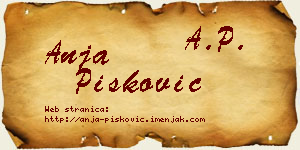 Anja Pisković vizit kartica